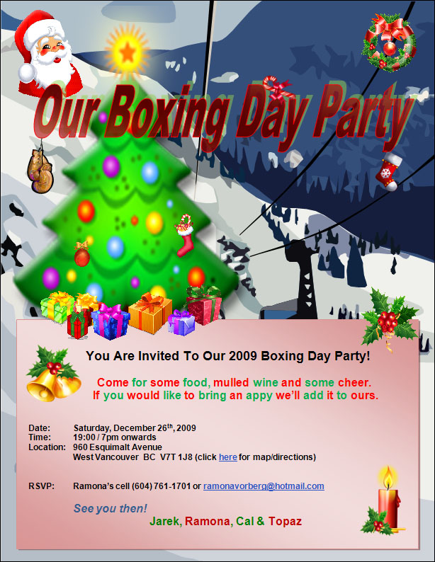 Our 2009 Boxing Day party